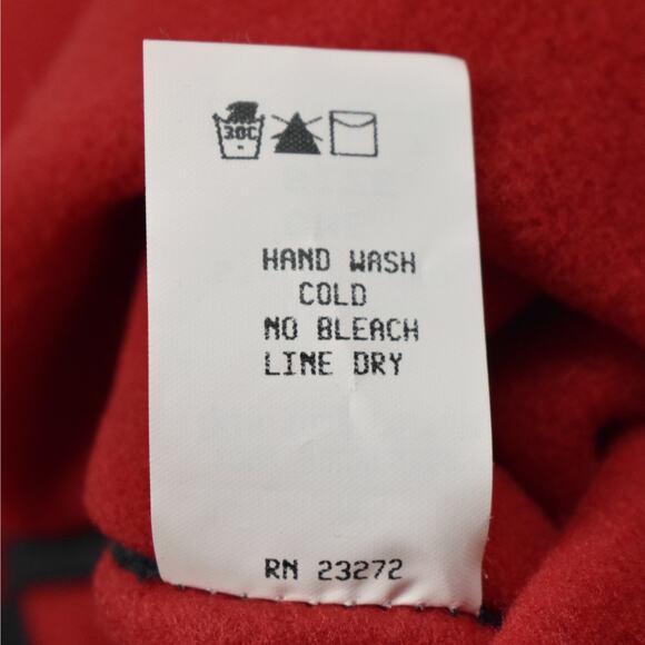 NWOT vintage thick red fleece fringe scarf with pockets southwest western aztec - Picture 8 of 9